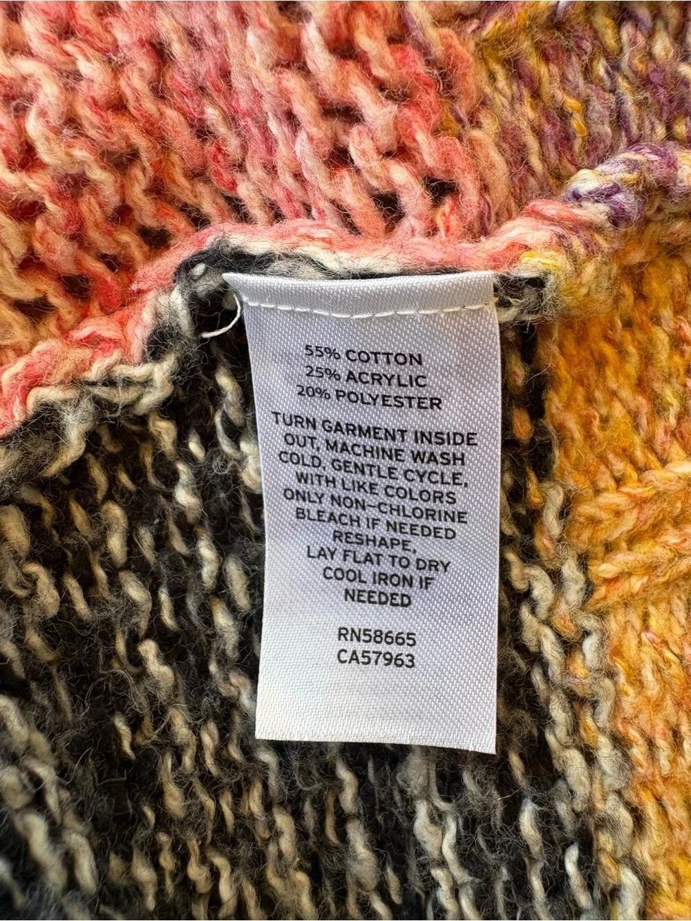 Nordstrom Treasure & Bond Multicolor  Patchwork Cardigan Sweater -Girls Large